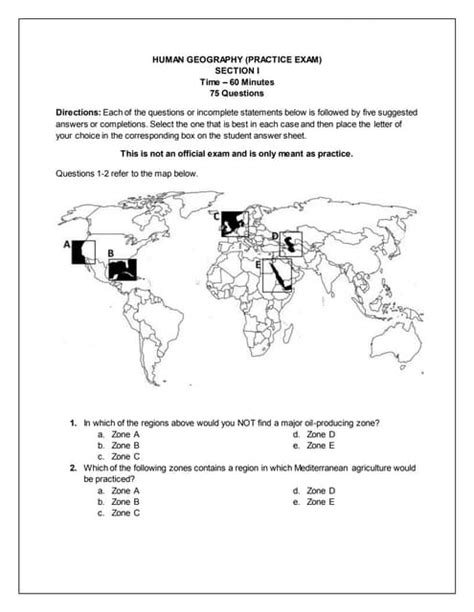 APHG Unit 1 Practice Test: Master the Foundations of Human Geography