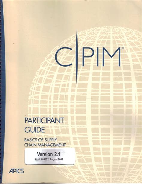 APICS CPIM PARTICIPANT WORKBOOK Ebook Doc