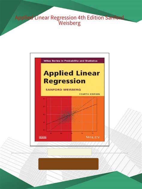 APPLIED LINEAR REGRESSION WEISBERG Ebook Kindle Editon