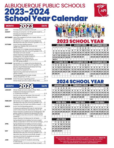 APS School Calendar: Get Ready for the Upcoming School Year in Albuquerque