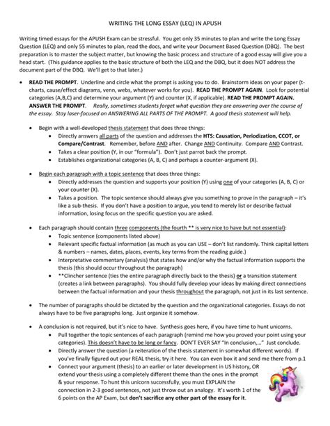 APUSH LEQ Examples: Master the Exam with Insightful Essays