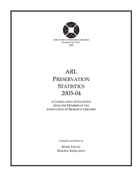 ARL Preservation Statistics 2003–04 Doc