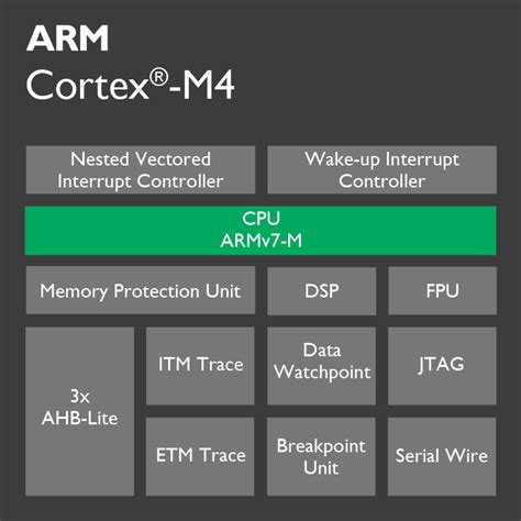 ARM Cortex-M4F Core: