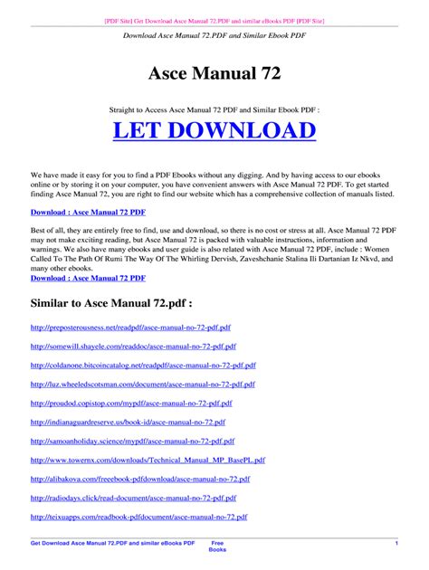 ASCE MANUAL NO 72 Ebook Epub