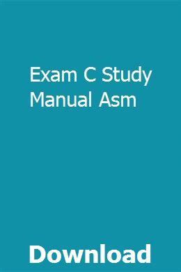 ASM EXAM C STUDY MANUAL Ebook Reader