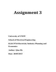 ASSIGNMENT 3 SOLUTION UNSW Ebook Doc