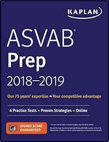 ASVAB Prep 2018-2019 4 Practice Tests Proven Strategies Online Kaplan Test Prep PDF