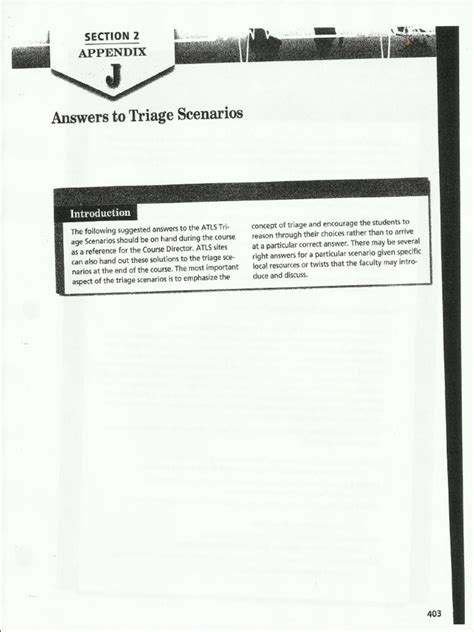 ATLS TRIAGE SCENARIOS ANSWERS Ebook Doc