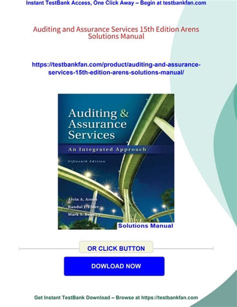 AUDITING AND ASSURANCE SERVICES 15TH EDITION SOLUTIONS MANUAL Ebook Doc