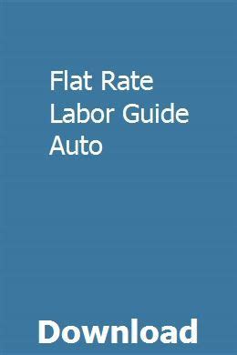 AUTOMOTIVE FLAT RATE MANUAL ONLINE Ebook Doc