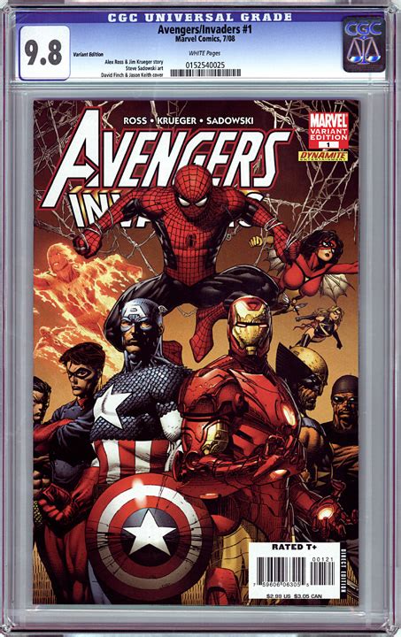 AVENGERS INVADERS 1 VARIANT CGC 98 RARE AVENGERS INVADERS Volume 1 Kindle Editon