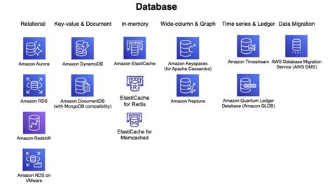 AWS diverse database service options for US market