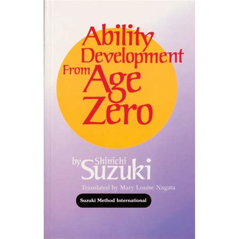 Ability Development from Age Zero Suzuki Method International S PDF