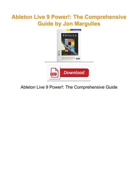 Ableton Live 9 Power The Comprehensive Guide Reader