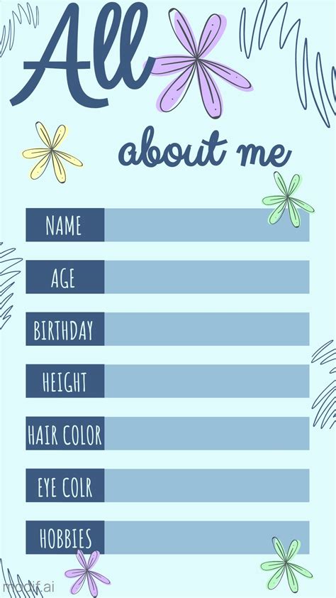 About Me Template Instagram