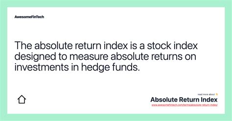 Absolute Return Funds: A Comprehensive Guide for Investors