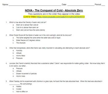 Absolute Zero Video Nova Answer Key Reader