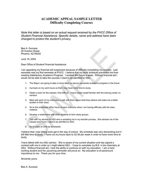 Academic Appeal Letter Sample: A Comprehensive Guide to Crafting a Successful Petition