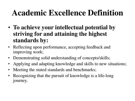 Academic Breadth and Excellence