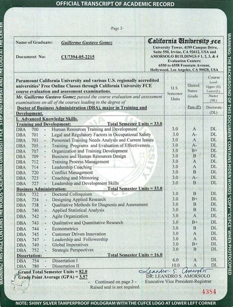 Academic Records: