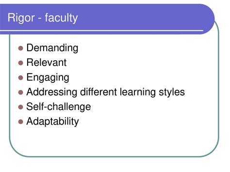 Academic Rigor: A Demanding Intellectual Journey