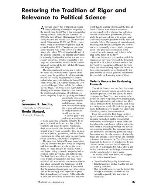 Academic Rigor: Exploring the Foundations of Political Science