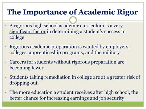 Academic Rigor and College Preparation