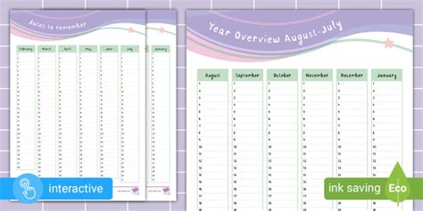 Academic Year Overview