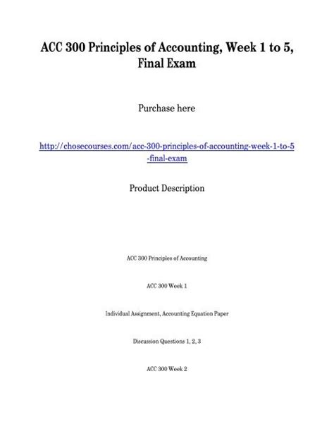 Acc 112 accounting principles final exam Ebook Reader