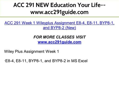 Acc 291 Week 1 Wiley Plus Answers Epub