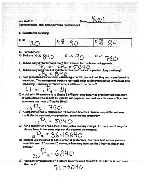 Acc Math 1 Permutations And Combinations Answers Reader