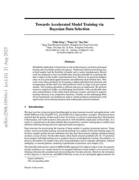 Accelerated Model Training: