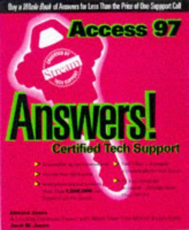 Access 97 Answers Certified Tech Support Reader