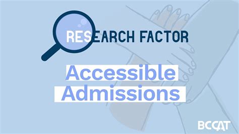 Accessible Admissions: