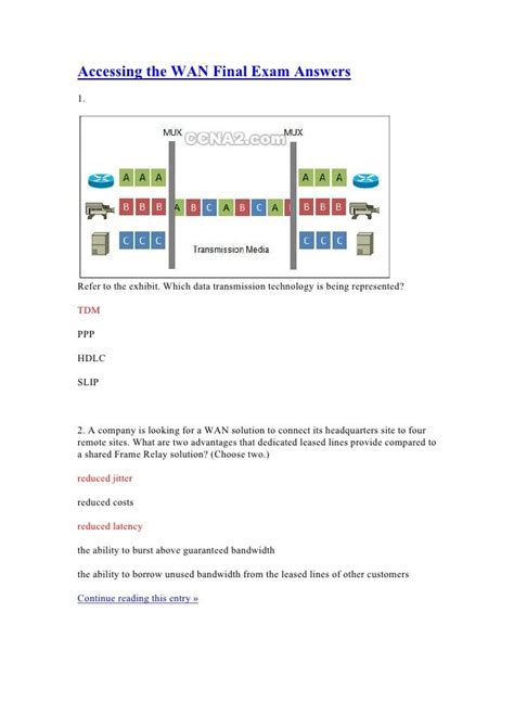 Accessing The Wan Exam Answers Doc