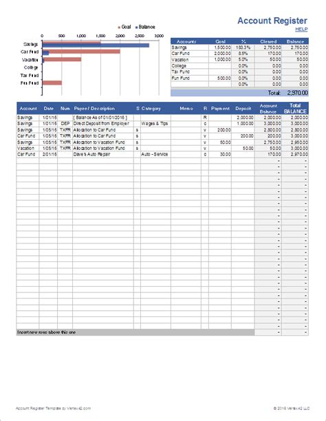Account Excel Template