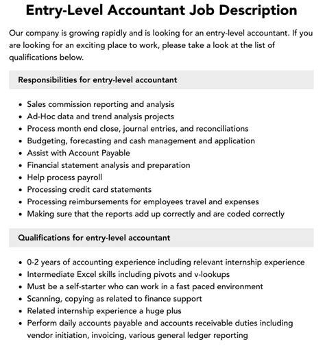 Accountant Entry Level Jobs: A Comprehensive Guide