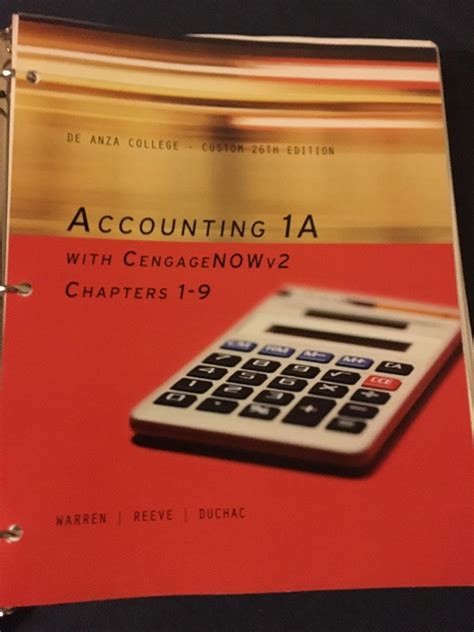 Accounting 1a With Cengagenow Answers Epub