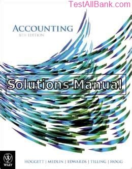 Accounting 8th Edition Hoggett Exercise Answers Acct401 Reader