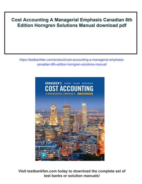 Accounting 8th Edition Horngren Solutions Manual Epub