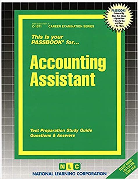Accounting AssistantPassbooks Kindle Editon