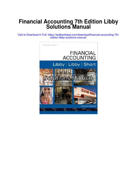 Accounting Libby 7th Solutions Epub