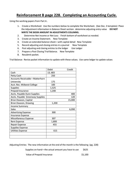 Accounting Reinforcement Activity 1 Part B Answers Reader