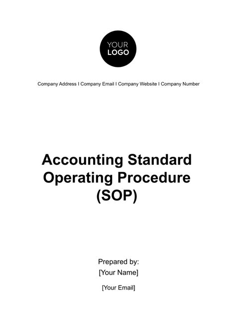 Accounting Standard Operating Procedure Template