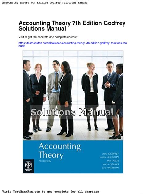 Accounting Theory 7th Edition Godfrey Solution Manual Kindle Editon