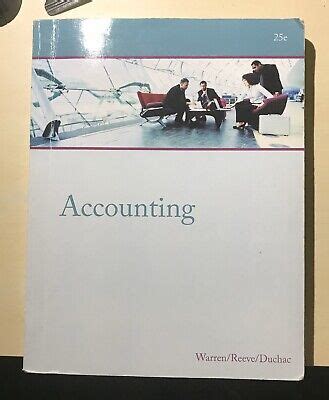 Accounting Warren Reeve Duchac 25e Answer Key Kindle Editon