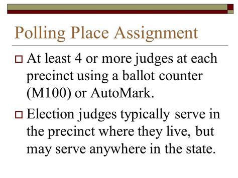 Accurate Polling Place Assignment: