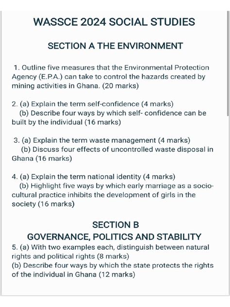 Ace Your WASSCE 2019 Social Studies Exam: Comprehensive Guide and Practice Questions