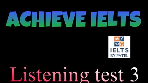 Achieve Ielts Test 3 Answers PDF