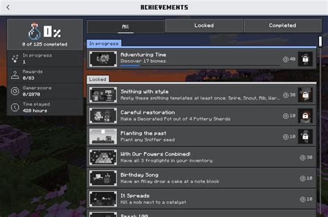 Achievements Only Available in Minecraft Snapshots